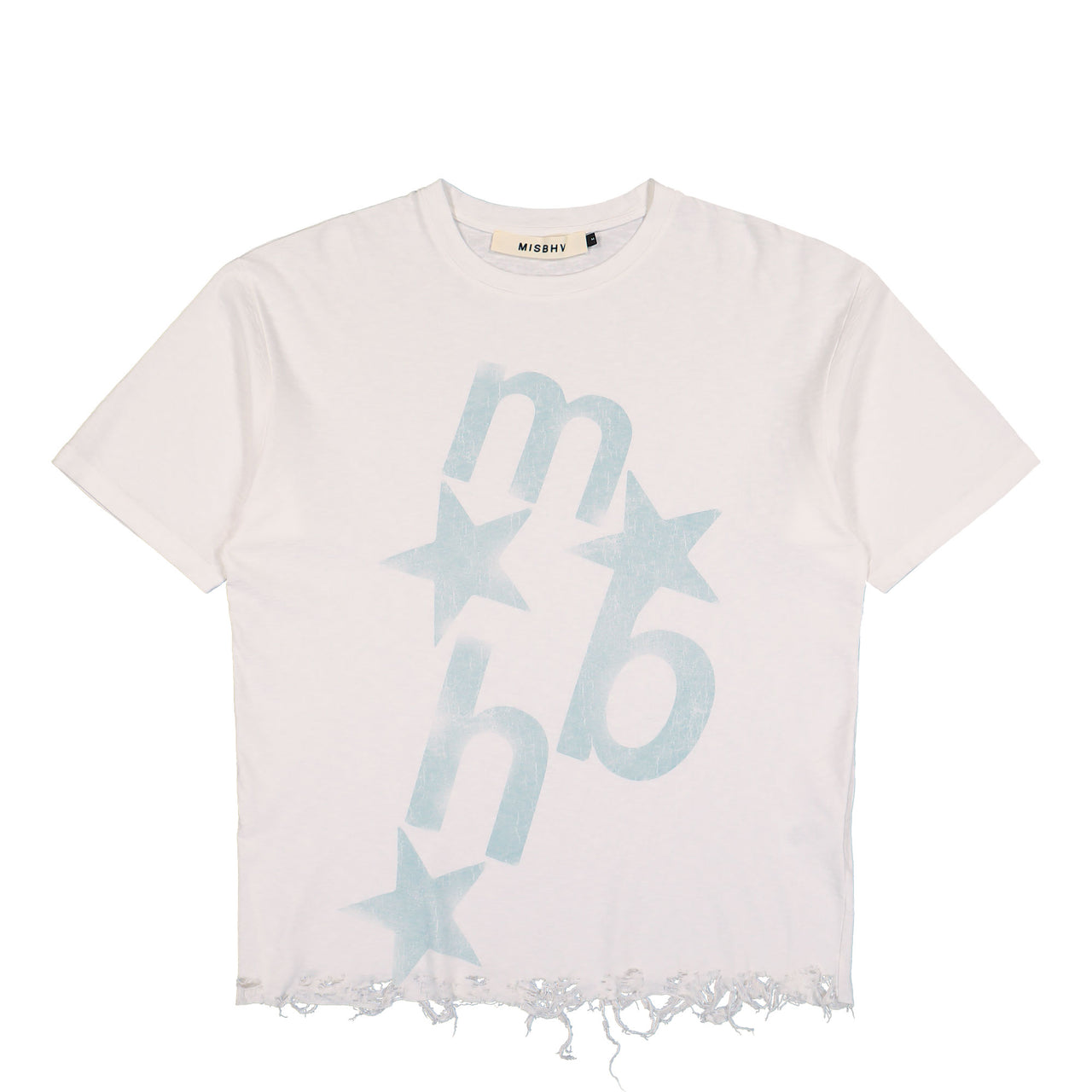 MISBHV Distressed MBH Star T-Shirt Off White T-Shirts 260U112 Detail View 1 | GATE