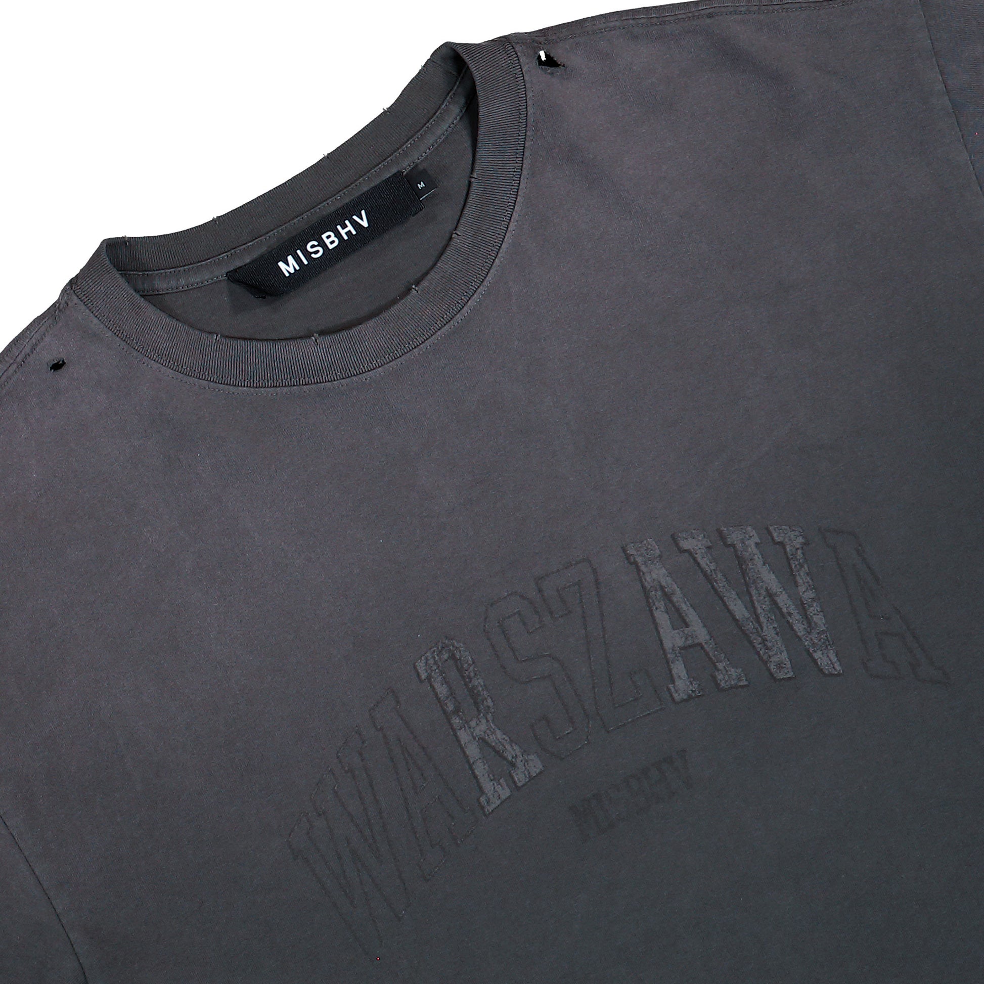 MISBHV Warszawa T-Shirt Washed Black T-Shirts 260U137 Detail View 3 | GATE