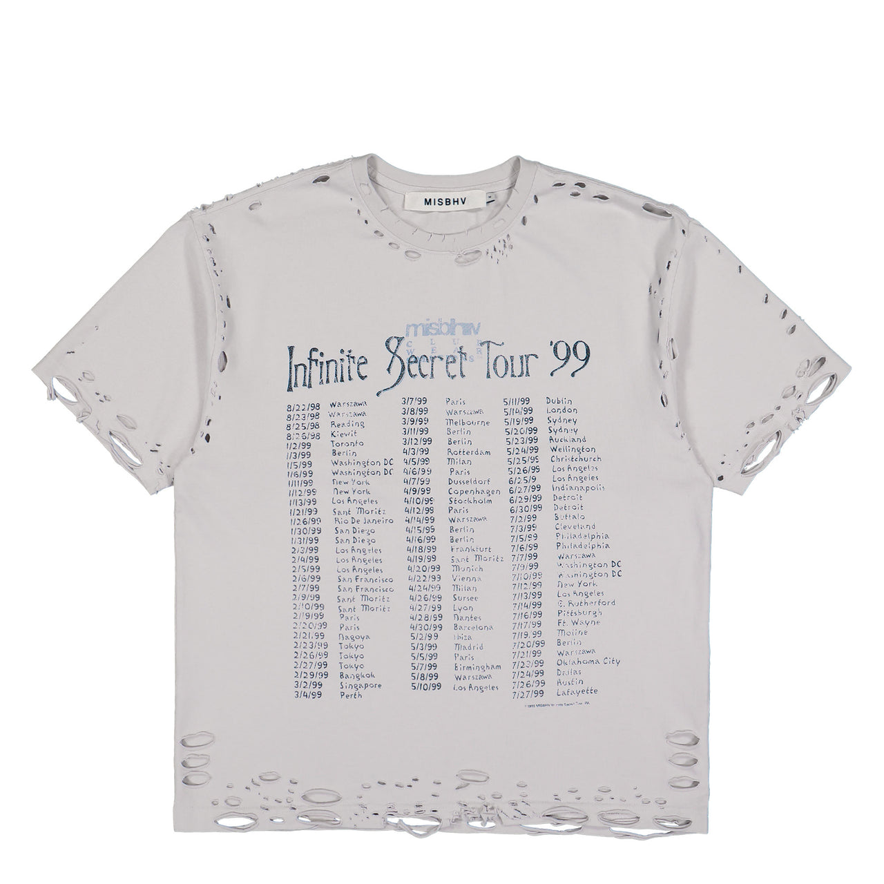 MISBHV Tour 99 T-Shirt Off White T-Shirts 260U145 Detail View 1 | GATE