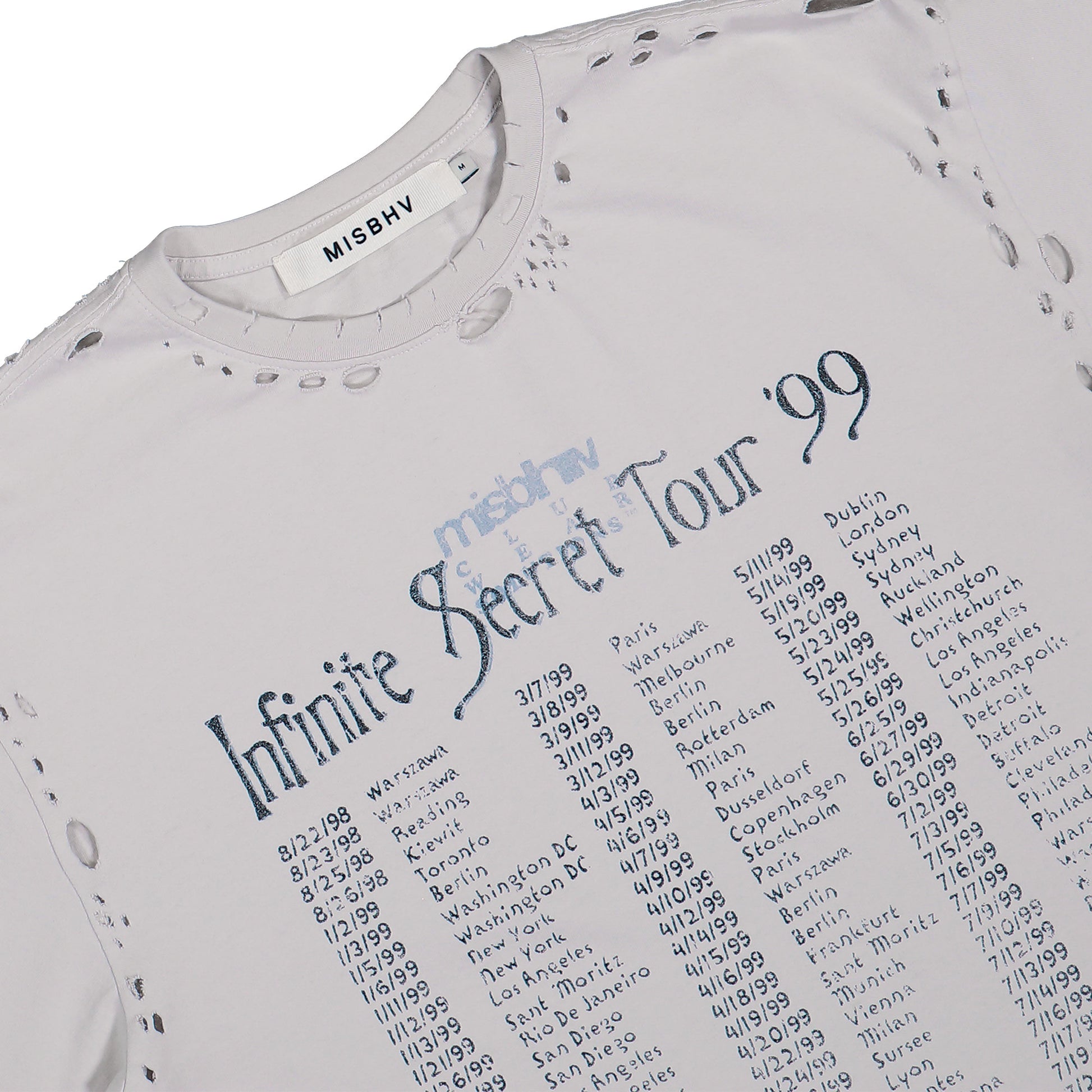 MISBHV Tour 99 T-Shirt Off White T-Shirts 260U145 Detail View 3 | GATE