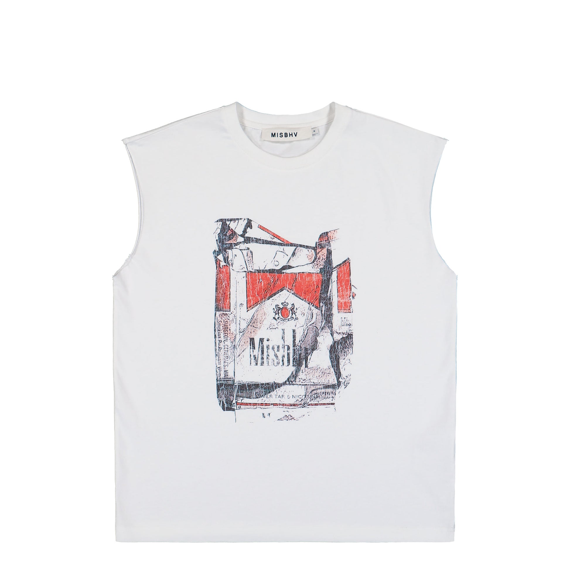 MISBHV Cigarettes Muscle Tank Off White T-Shirts 260U149 Detail View 1 | GATE