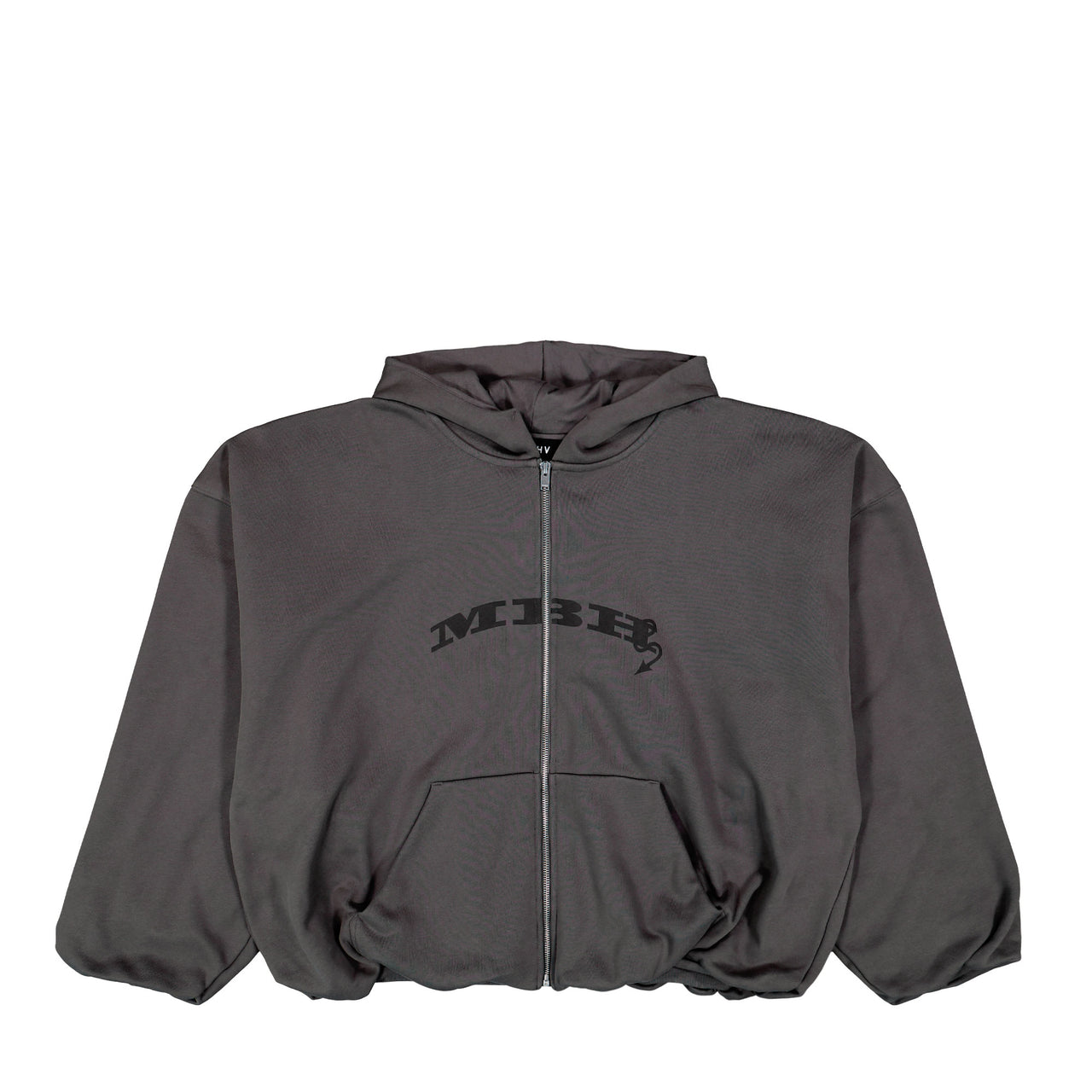 MISBHV Inflated MBH Devil Zipped Hoodie Washed Grey Hoodies 260U208 Detail View 1 | GATE