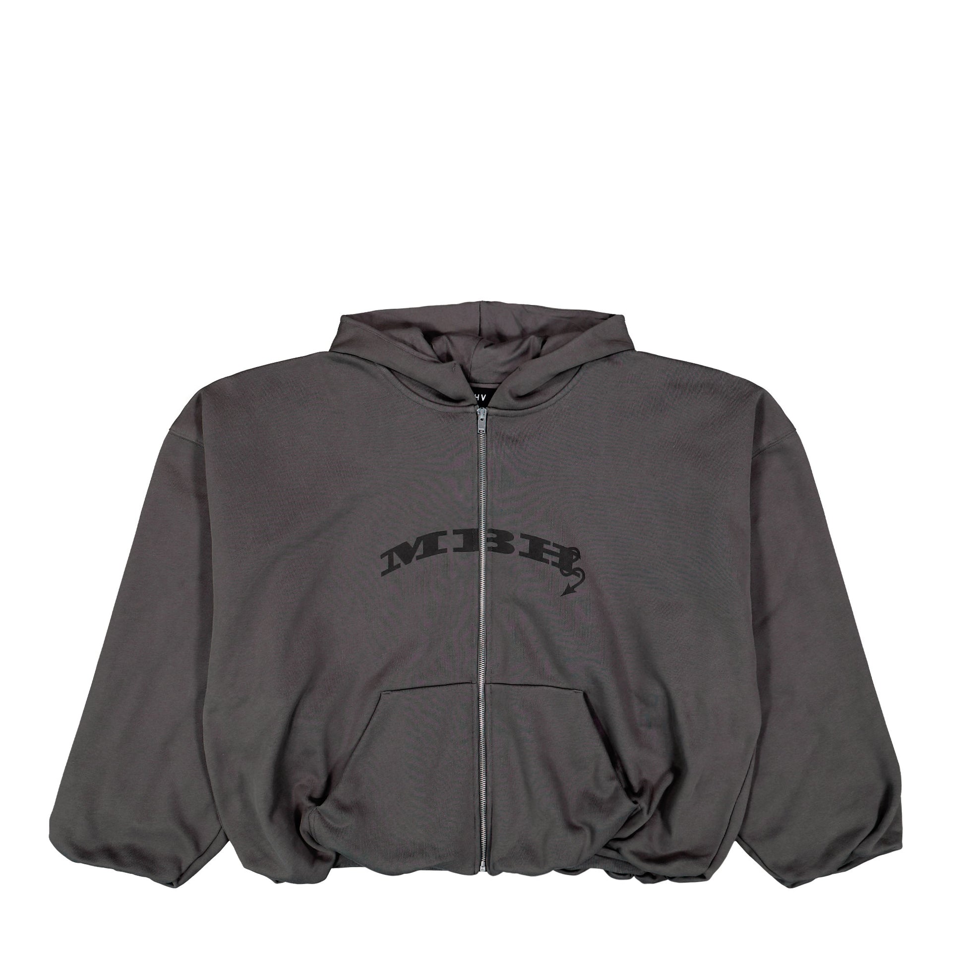 MISBHV Inflated MBH Devil Zipped Hoodie Washed Grey Hoodies 260U208 Detail View 1 | GATE