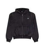 MISBHV Teddy Zipped Hoodie Washed Black Hoodies 260U225 Detail View 1 | GATE