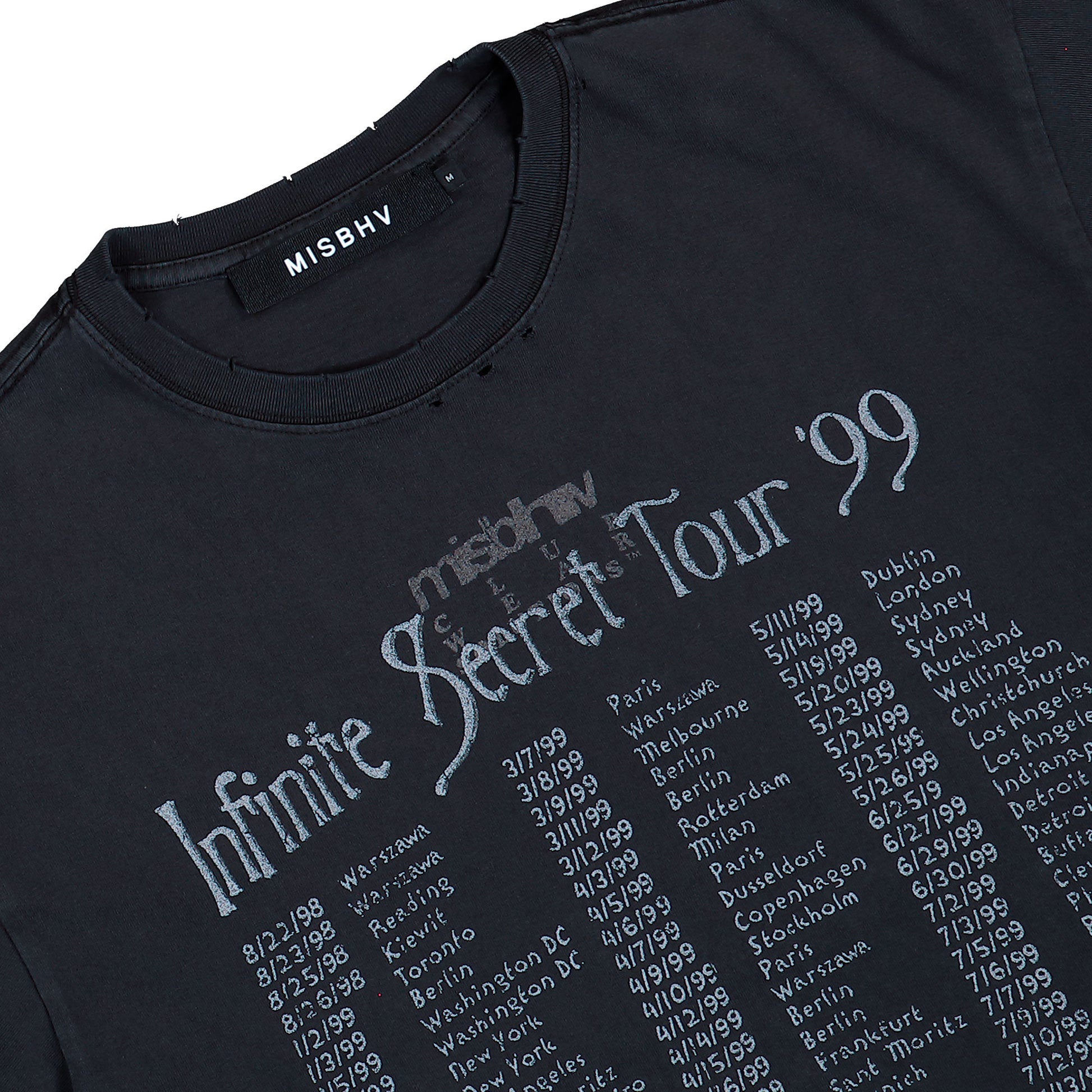 MISBHV Tour 99 T-Shirt Vintage Black T-Shirts 260U226 Detail View 3 | GATE