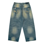 MISBHV Baggy Denim Trousers Dirt Denim Denim 260U307 Detail View 2 | GATE
