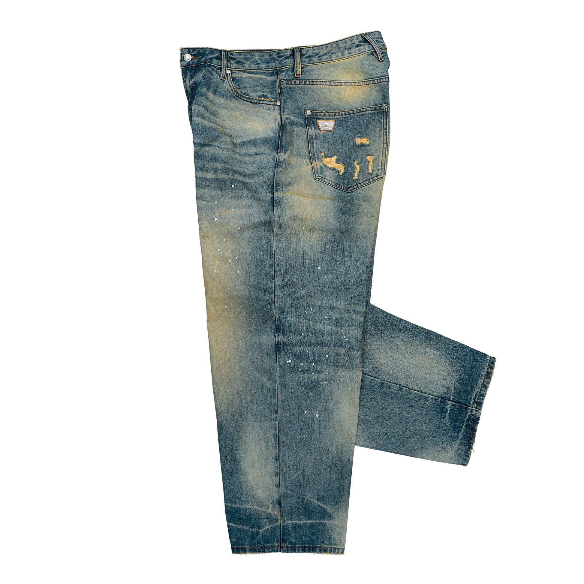 MISBHV Baggy Denim Trousers Dirt Denim Denim 260U307 Detail View 3 | GATE