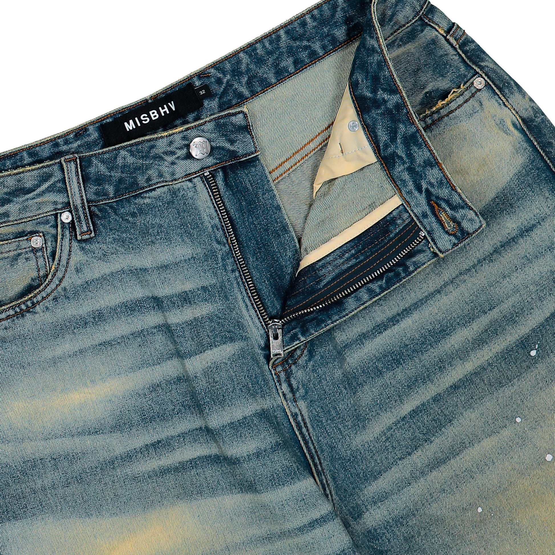 MISBHV Baggy Denim Trousers Dirt Denim Denim 260U307 Detail View 4 | GATE