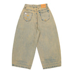 MISBHV Sand Washed Balloon Denim Trousers Sand Washed Denim 260U313 Detail View 2 | GATE