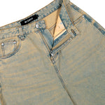 MISBHV Sand Washed Balloon Denim Trousers Sand Washed Denim 260U313 Detail View 4 | GATE
