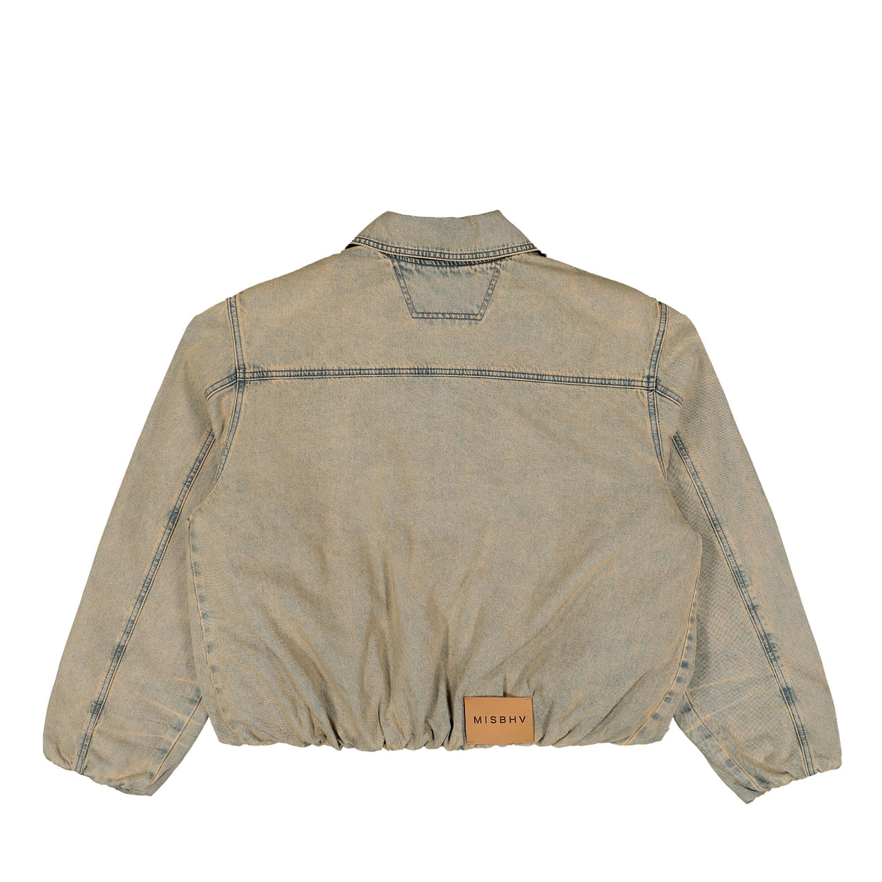 MISBHV Sand Washed Bomber Denim Jacket Sand Washed Jackets 260U404 Detail View 1 | GATE