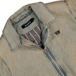 MISBHV Sand Washed Bomber Denim Jacket Sand Washed Jackets 260U404 Detail View 3 | GATE