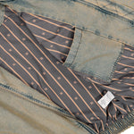 MISBHV Sand Washed Bomber Denim Jacket Sand Washed Jackets 260U404 Detail View 5 | GATE