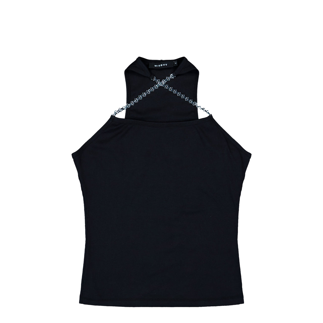 MISBHV Chain Tank Top Black Tops 260W114 Detail View 1 | GATE