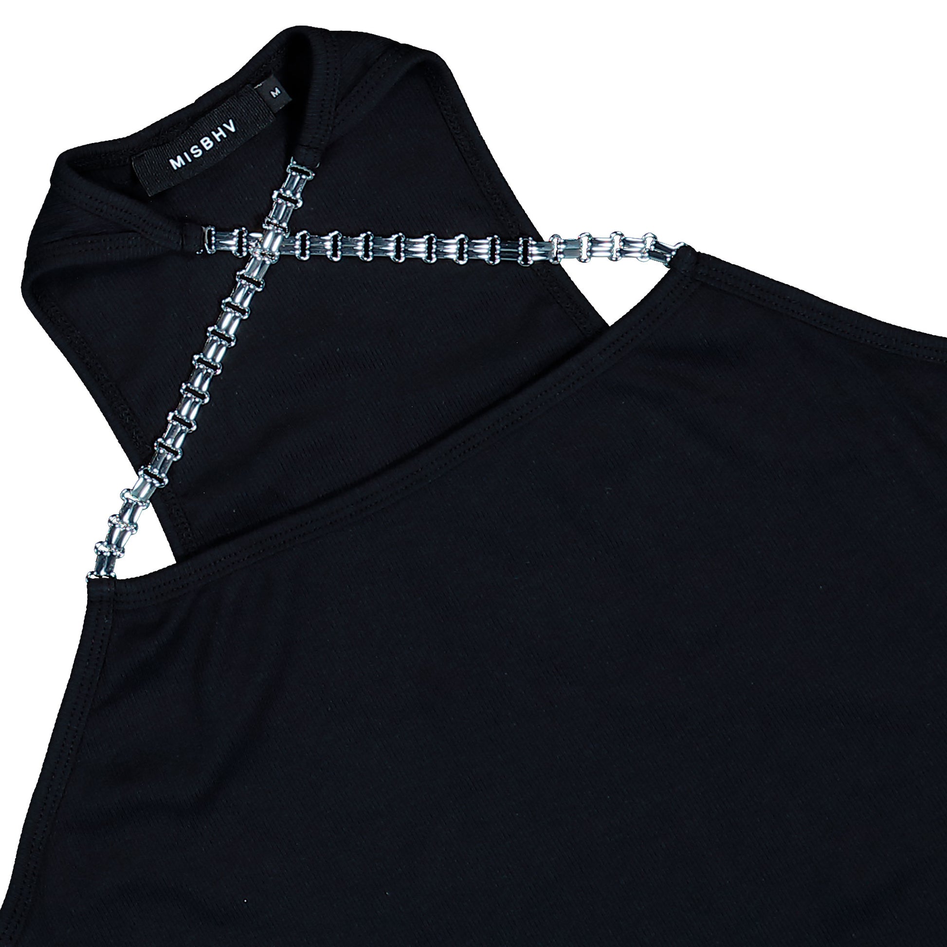 MISBHV Chain Tank Top Black Tops 260W114 Detail View 3 | GATE