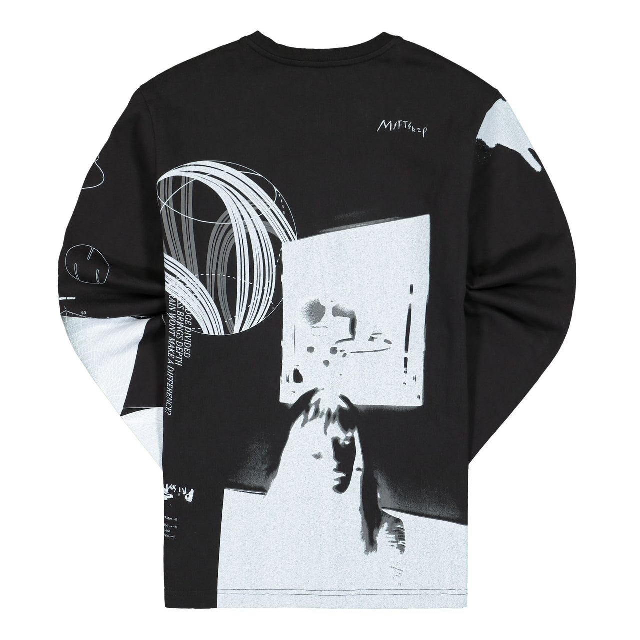 MSFTSrep Longsleeve Shirt Black Longsleeves 31MSFM24 Detail View 1 | GATE
