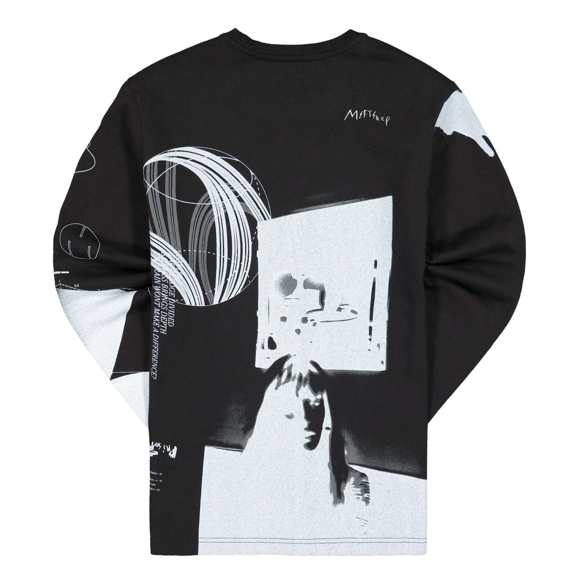 MSFTSrep Longsleeve Shirt Black Longsleeves 31MSFM24 Detail View 2 | GATE
