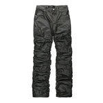 MISBHV Waxed Cotton Trousers Black Detail view 1 | Gate