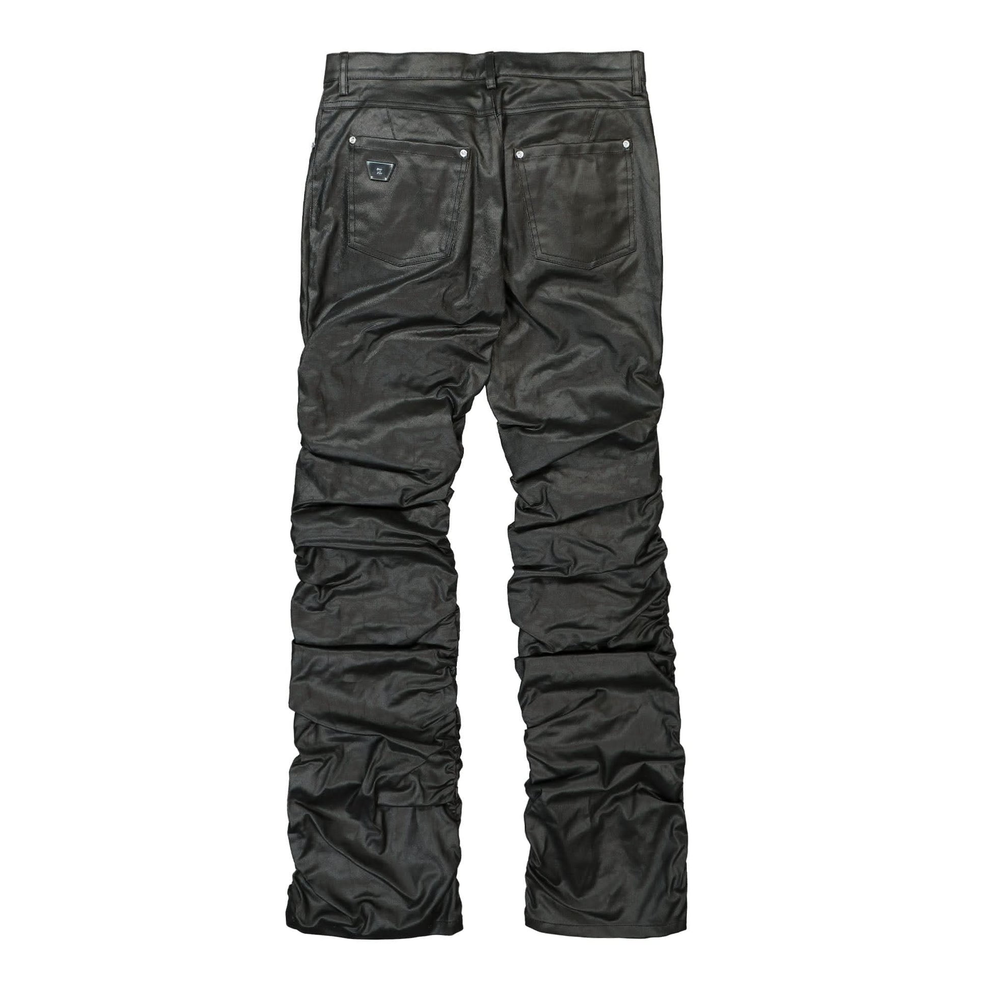 MISBHV Waxed Cotton Trousers Black Detail view 2 | Gate