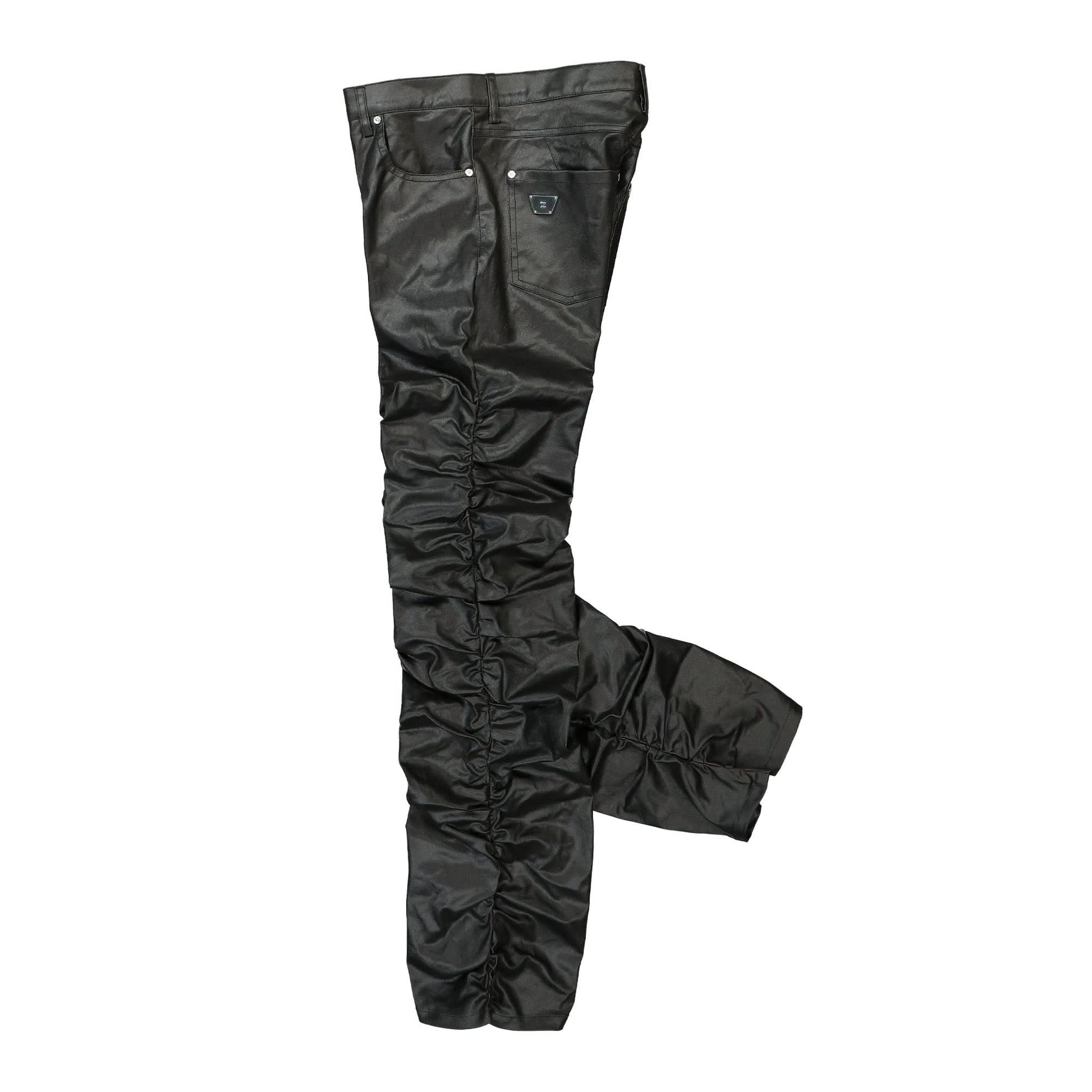 MISBHV Waxed Cotton Trousers Black Detail view 3 | Gate