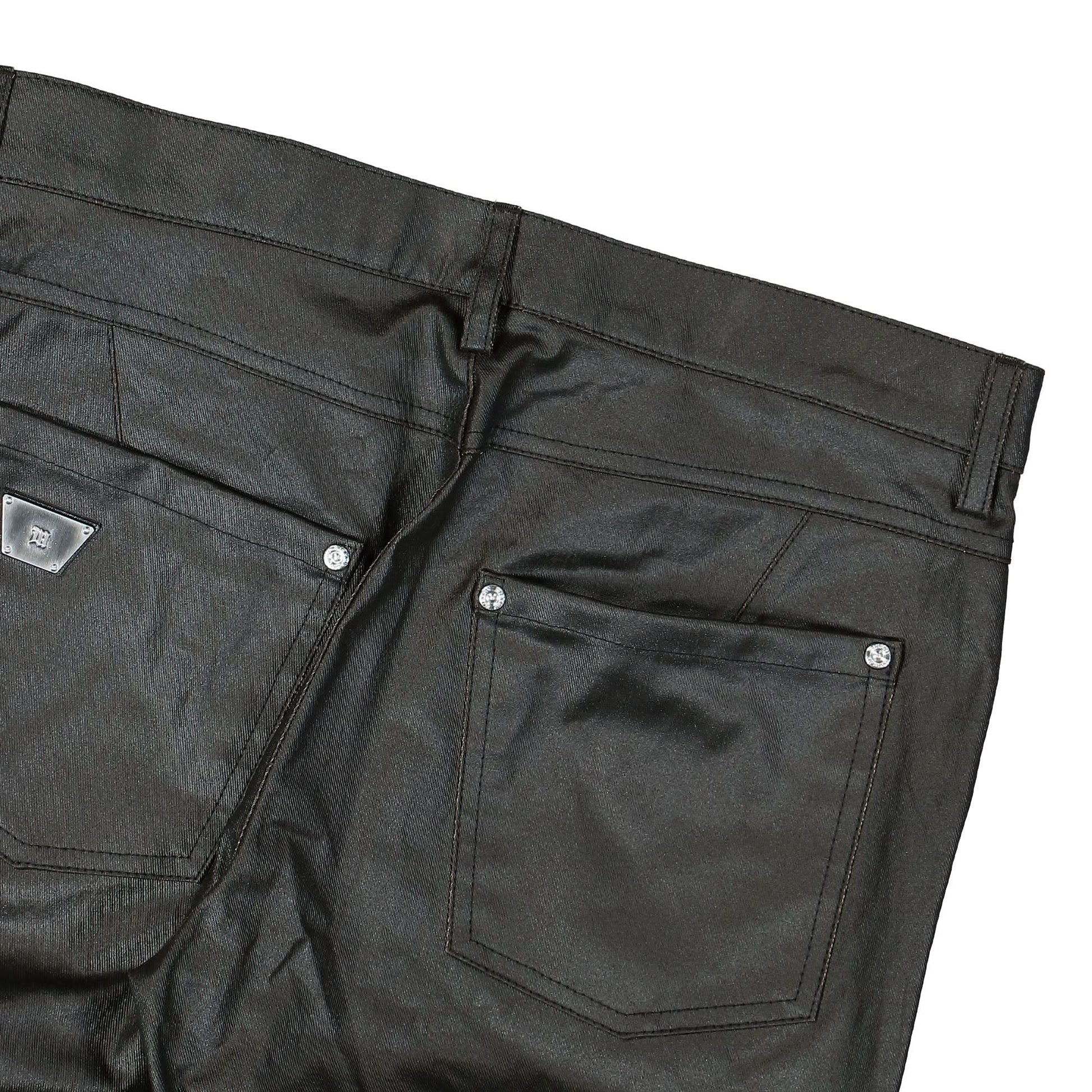 MISBHV Waxed Cotton Trousers Black Detail view 5 | Gate
