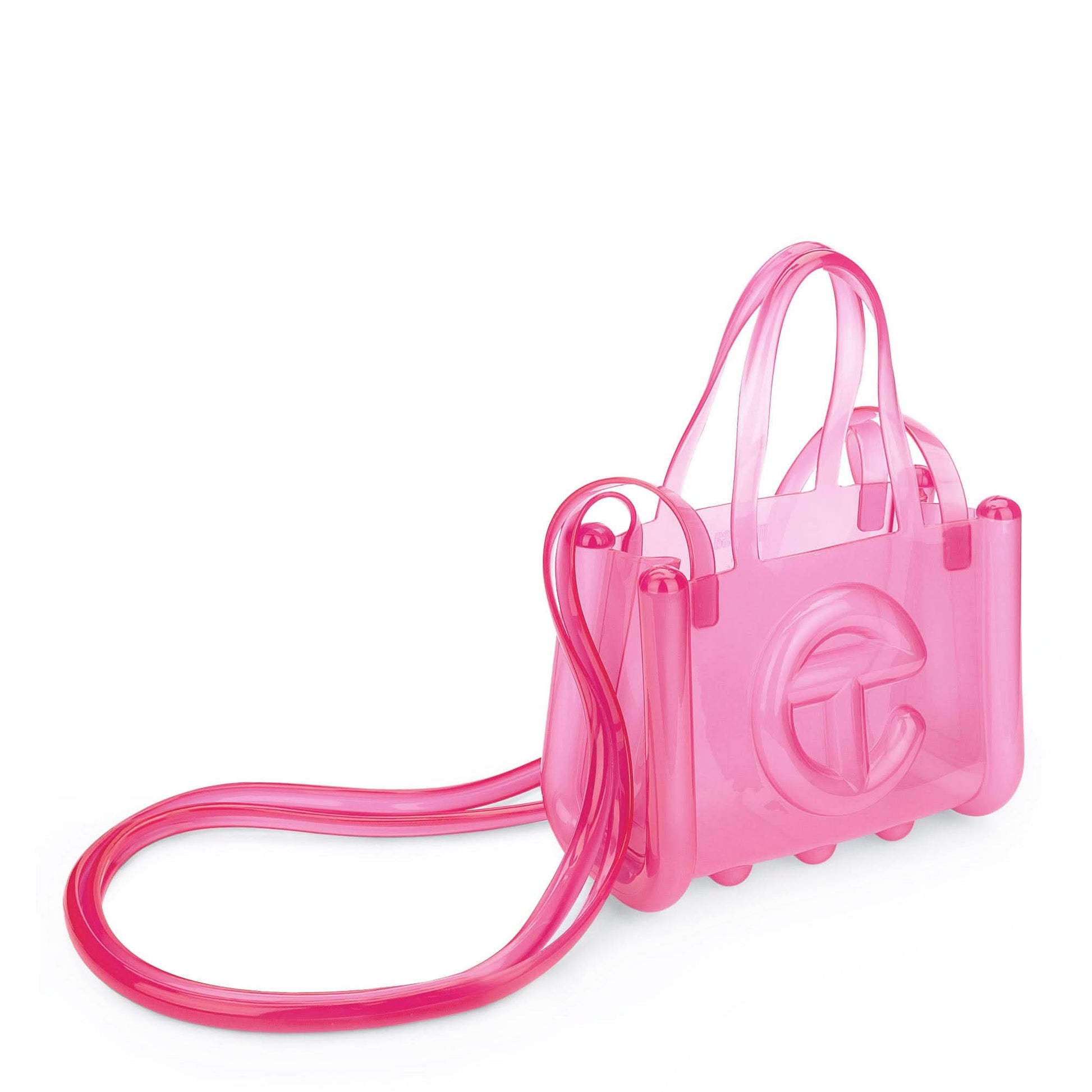 Telfar Small Jelly Shopper Pink Detail view 2 | Gate