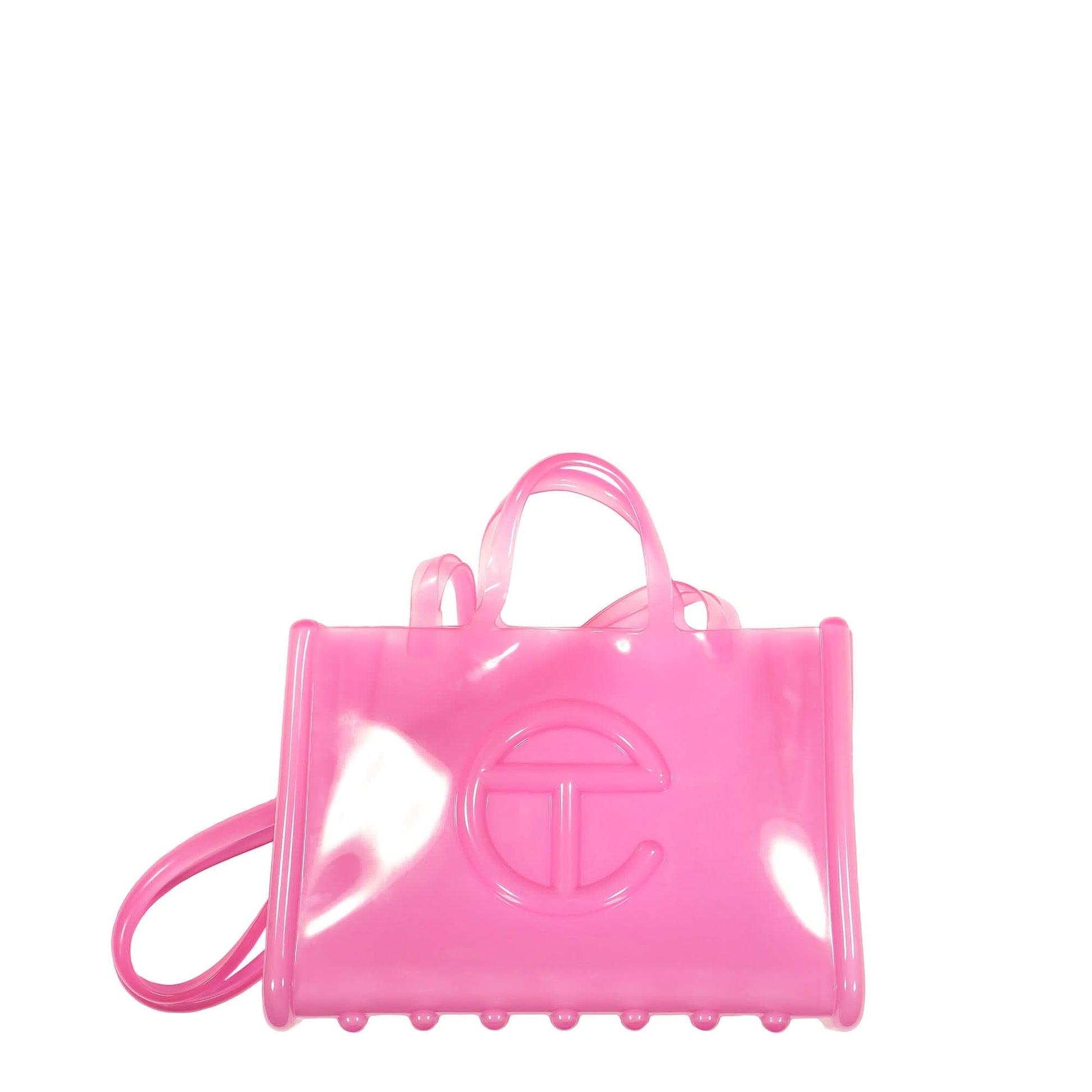 Telfar Medium Jelly Shopper Pink Detail view 1 | Gate