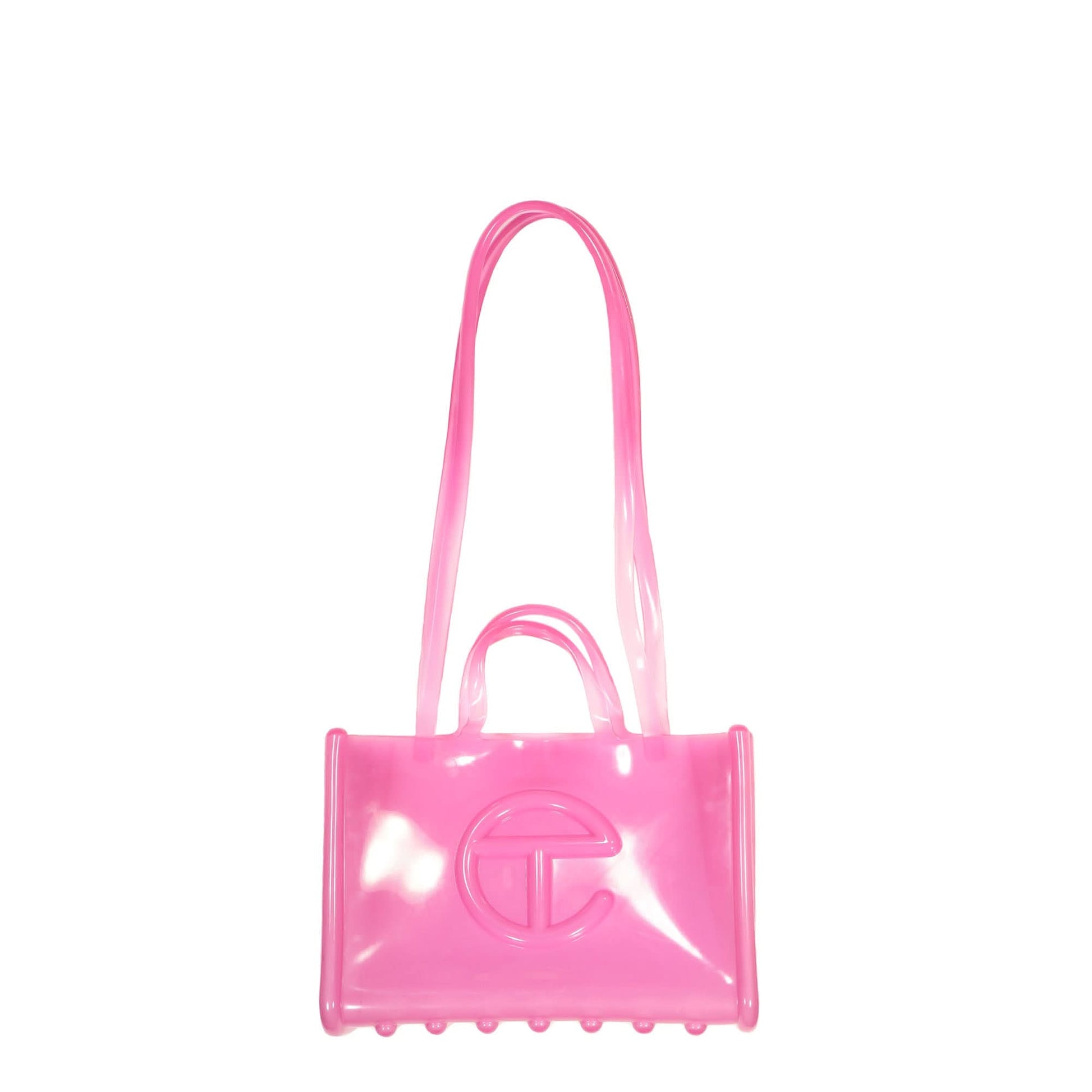 Telfar Medium Jelly Shopper Pink Detail view 3 | Gate