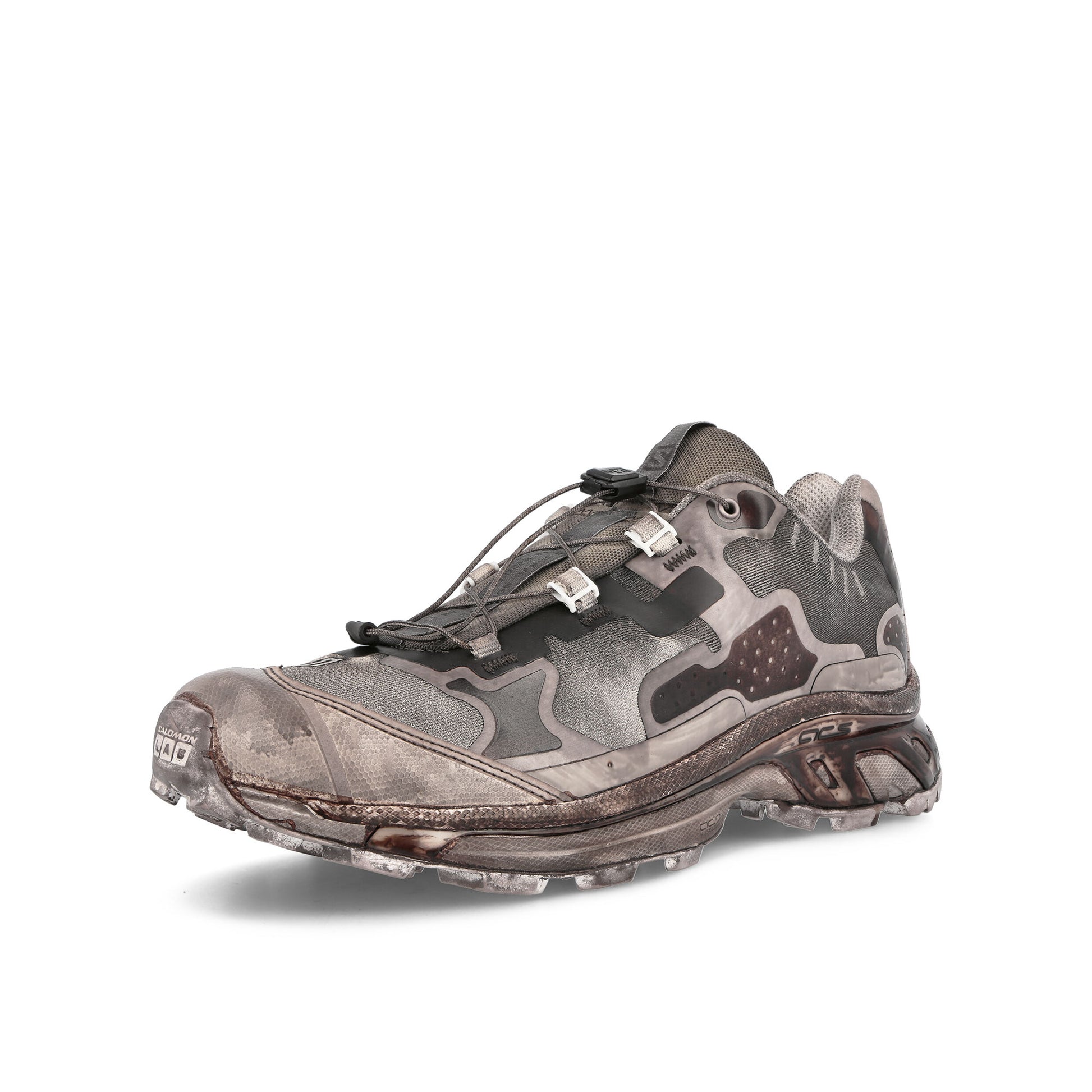 11 By Boris Bidjan Saberi x Salomon Bamba 5 Dirty Grey Sneaker 407854 Detail View 4 | GATE
