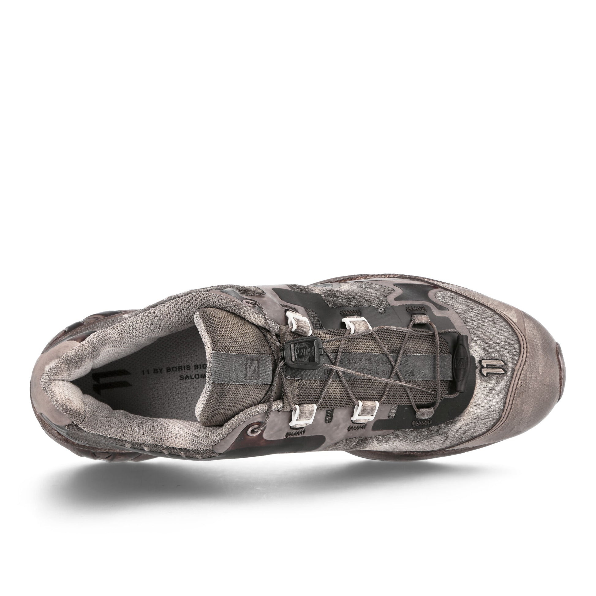 11 By Boris Bidjan Saberi x Salomon Bamba 5 Dirty Grey Sneaker 407854 Detail View 5 | GATE
