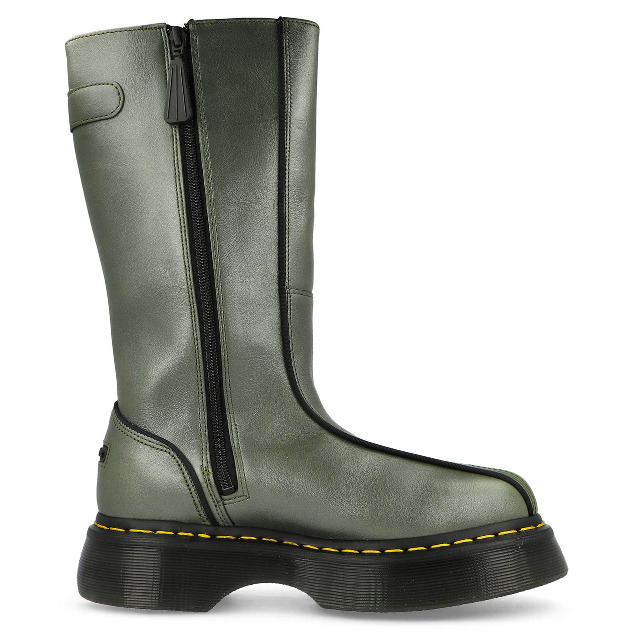 Dr. Martens Buzz Hi Olive Green Boots 42577300 Detail View 1 | GATE
