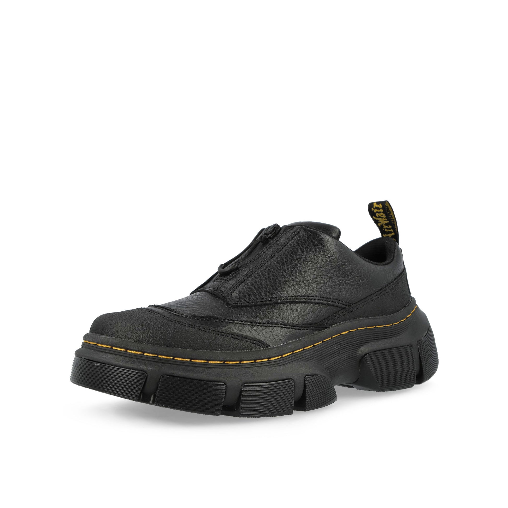 Dr. Martens DMXL Zip Shoe Black Lace Ups 42877001 Close-up | Overkill
