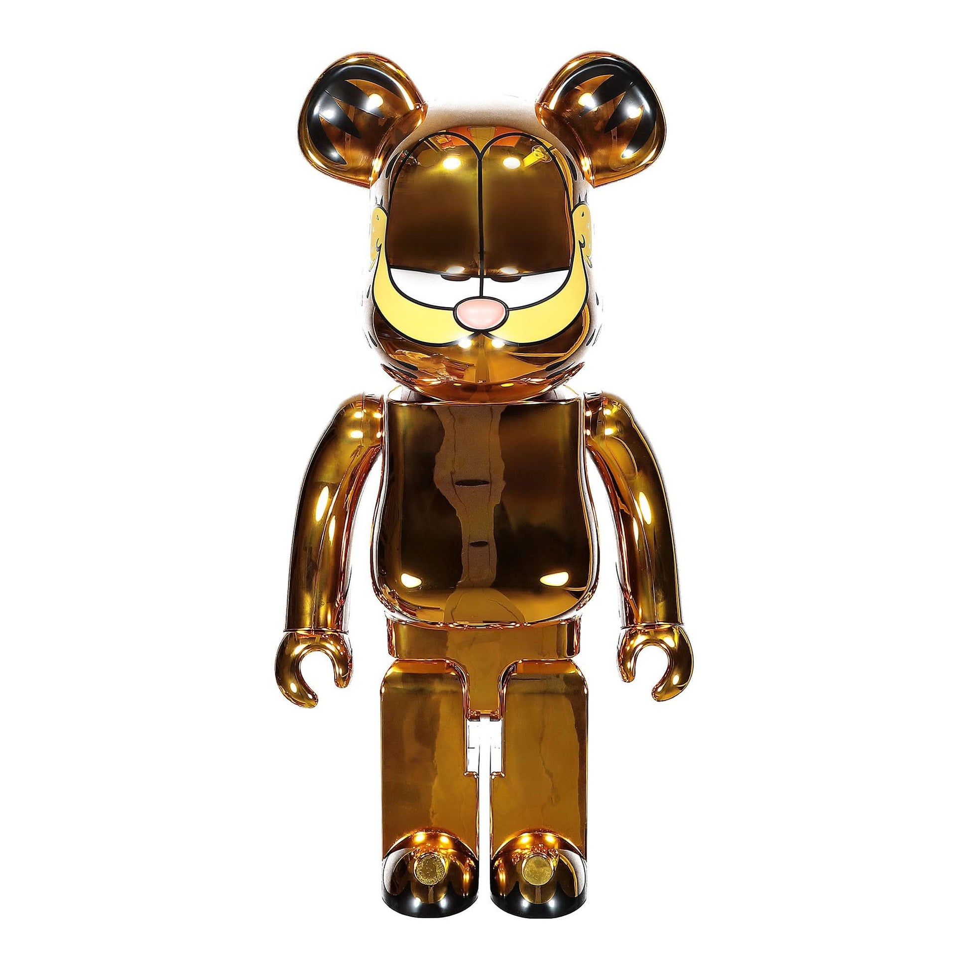 Medicom Be@rbrick Garfield Gold Chrome Version 1000% Gold Detail view 1 | Gate