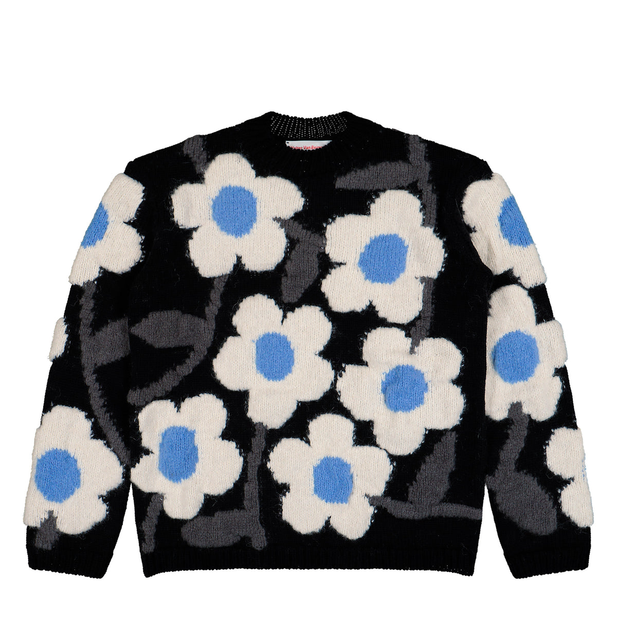 Walter Van Beirendonck Flower Power Knit Comb.I Black Knits 5002 Detail View 1 | GATE