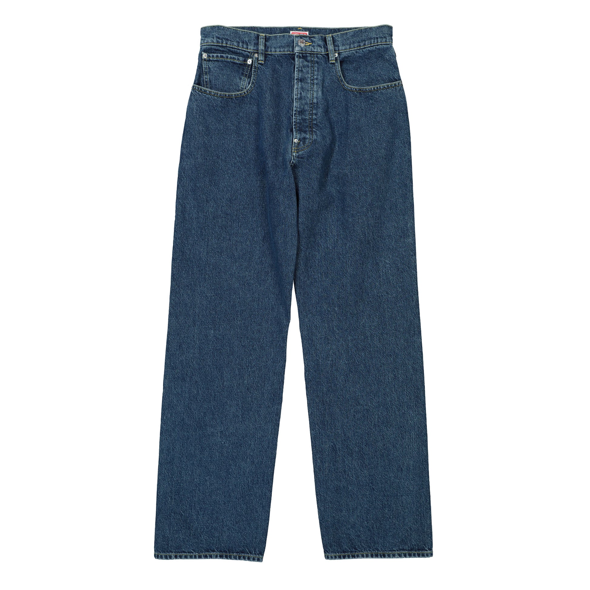 Nigo x Kenzo Regular Fit Jean Navy Blue Denim FC55DP404CEI Detail View 1 | GATE
