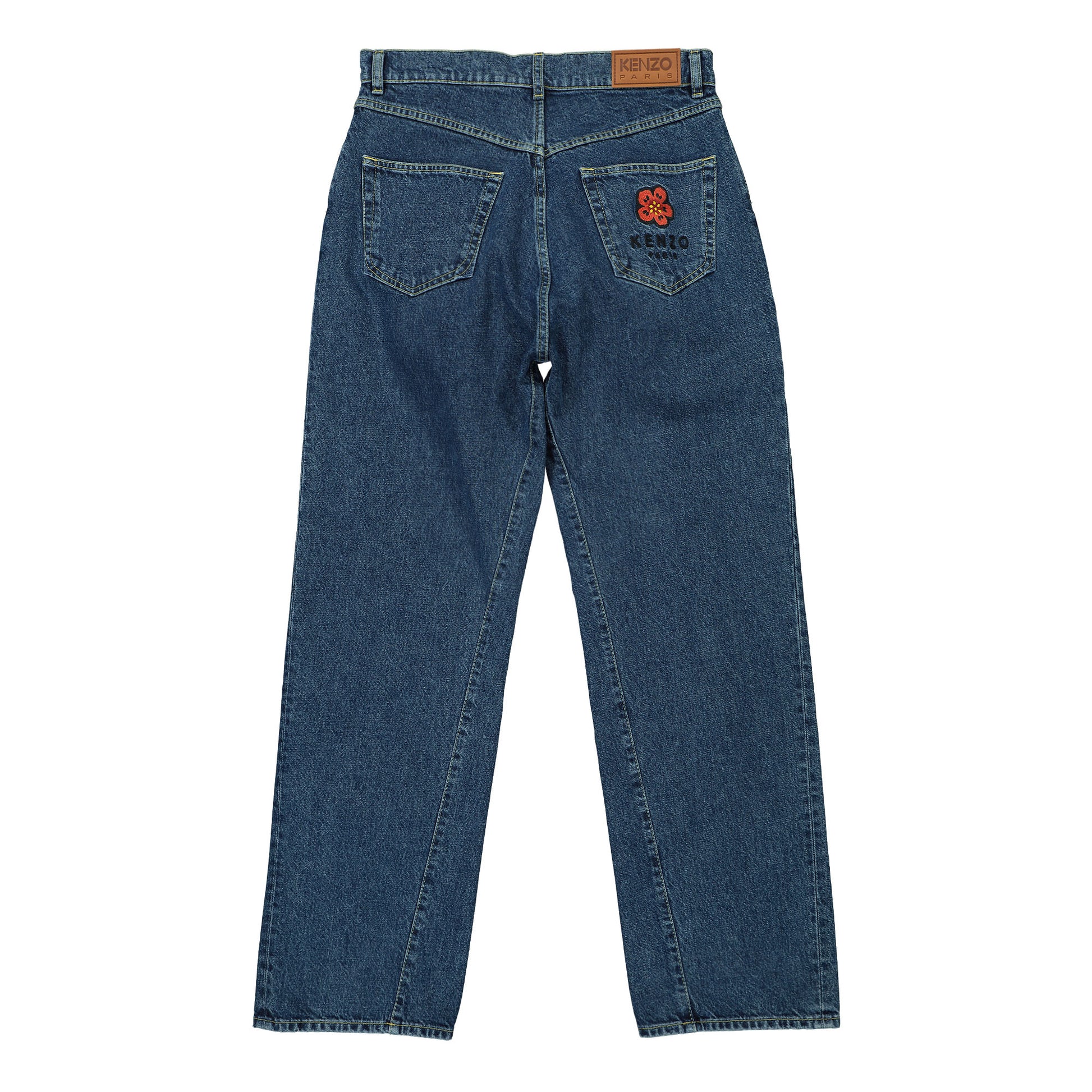 Nigo x Kenzo Regular Fit Jean Navy Blue Denim FC55DP404CEI Detail View 2 | GATE
