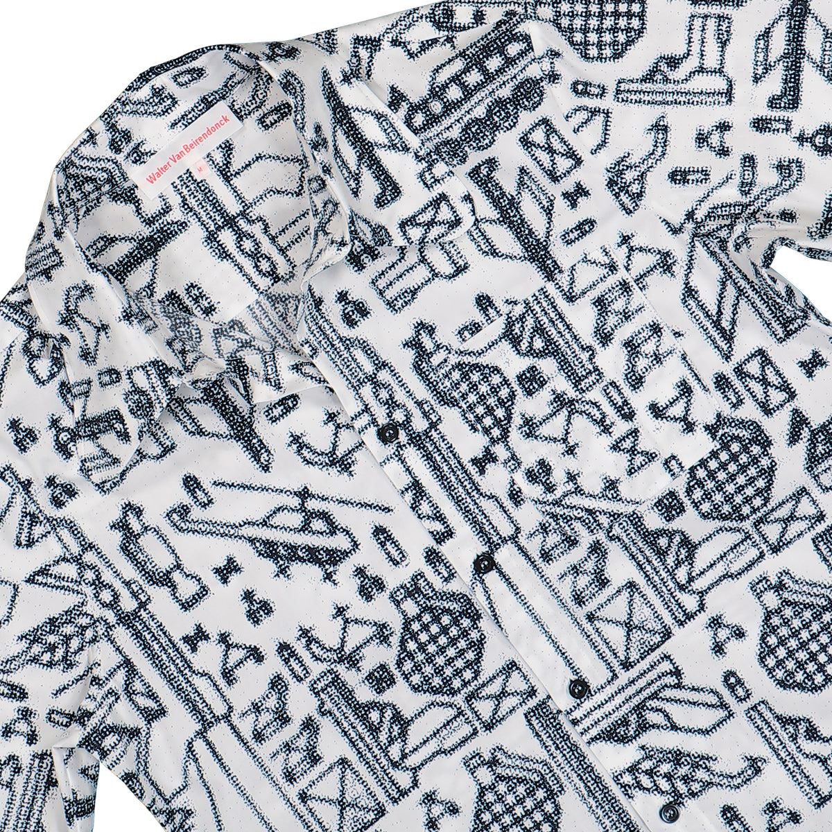 Walter Van Beirendonck W Shirt With Chest Pocket CC18 Black Shirts 6004A Detail View 3 | GATE