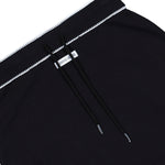 Marine Serre Light Ribbed Jersey Drawstring-Waist Mini Skirt Black Skirts WSK133A CJER0011 BK99 Detail View 3 | GATE