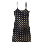 Marine Serre Moon Printed Jersey Straps Mini Dress Inverse Tan Dresses WDR485A CJER0001 IT99 Detail View 1 | GATE