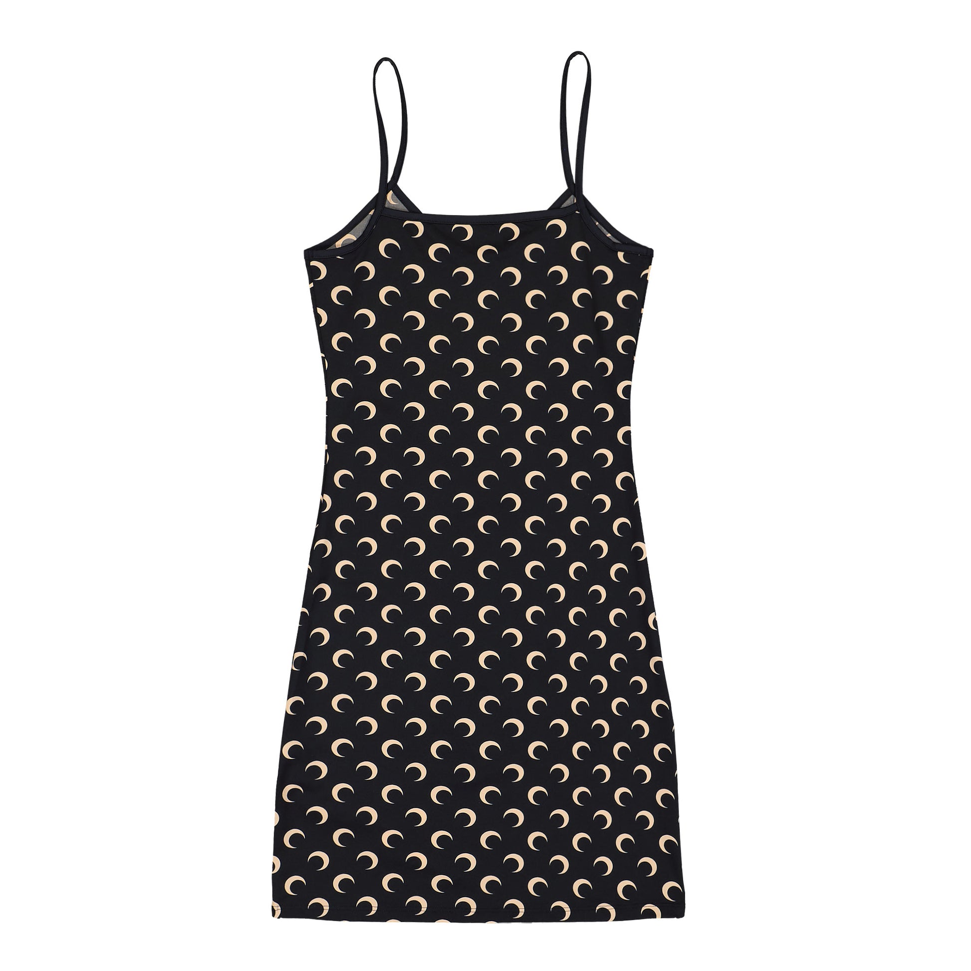 Marine Serre Moon Printed Jersey Straps Mini Dress Inverse Tan Dresses WDR485A CJER0001 IT99 Detail View 2 | GATE