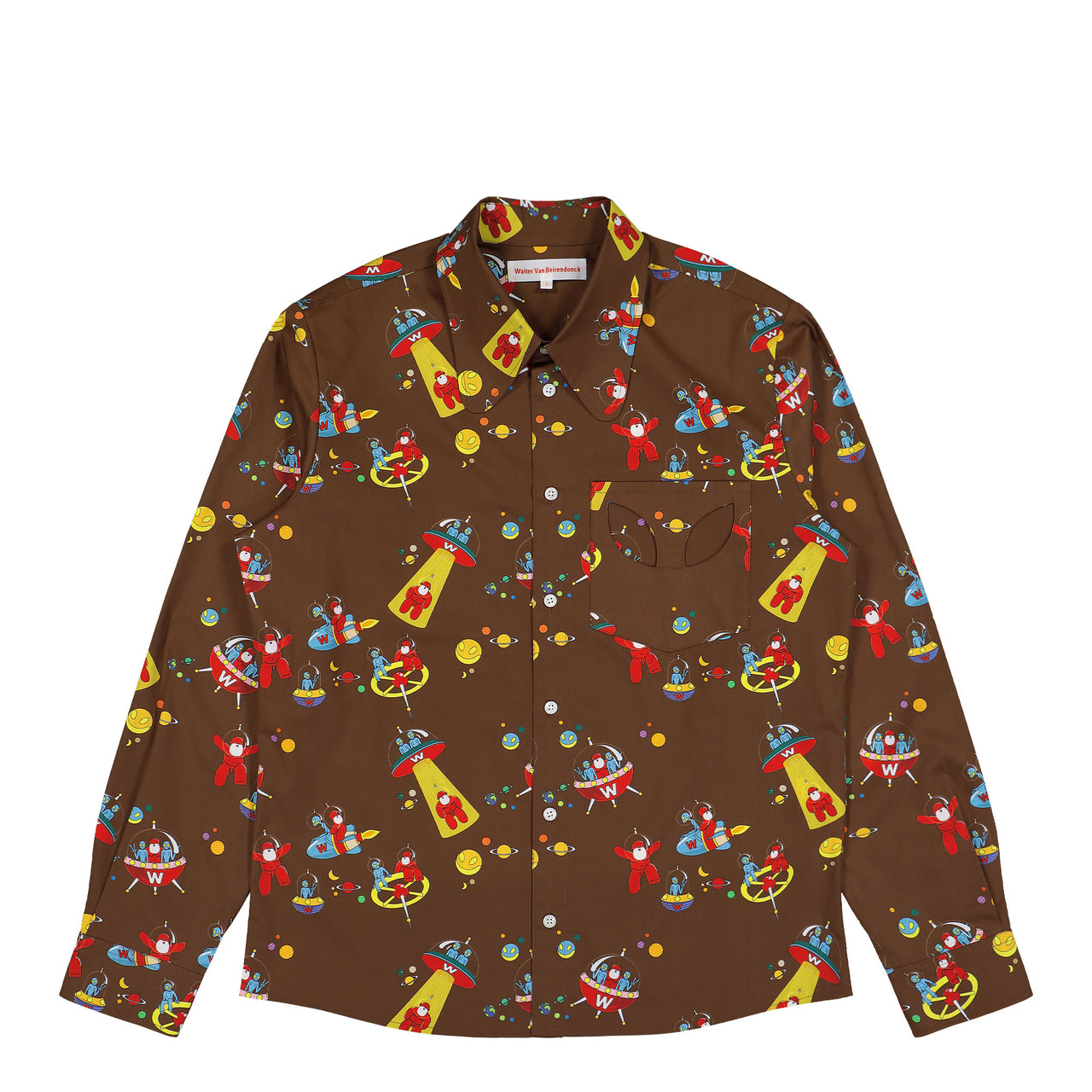 Walter Van Beirendonck Round Shirt CC23 Friar Brown Shirts 6005 Detail View 1 | GATE