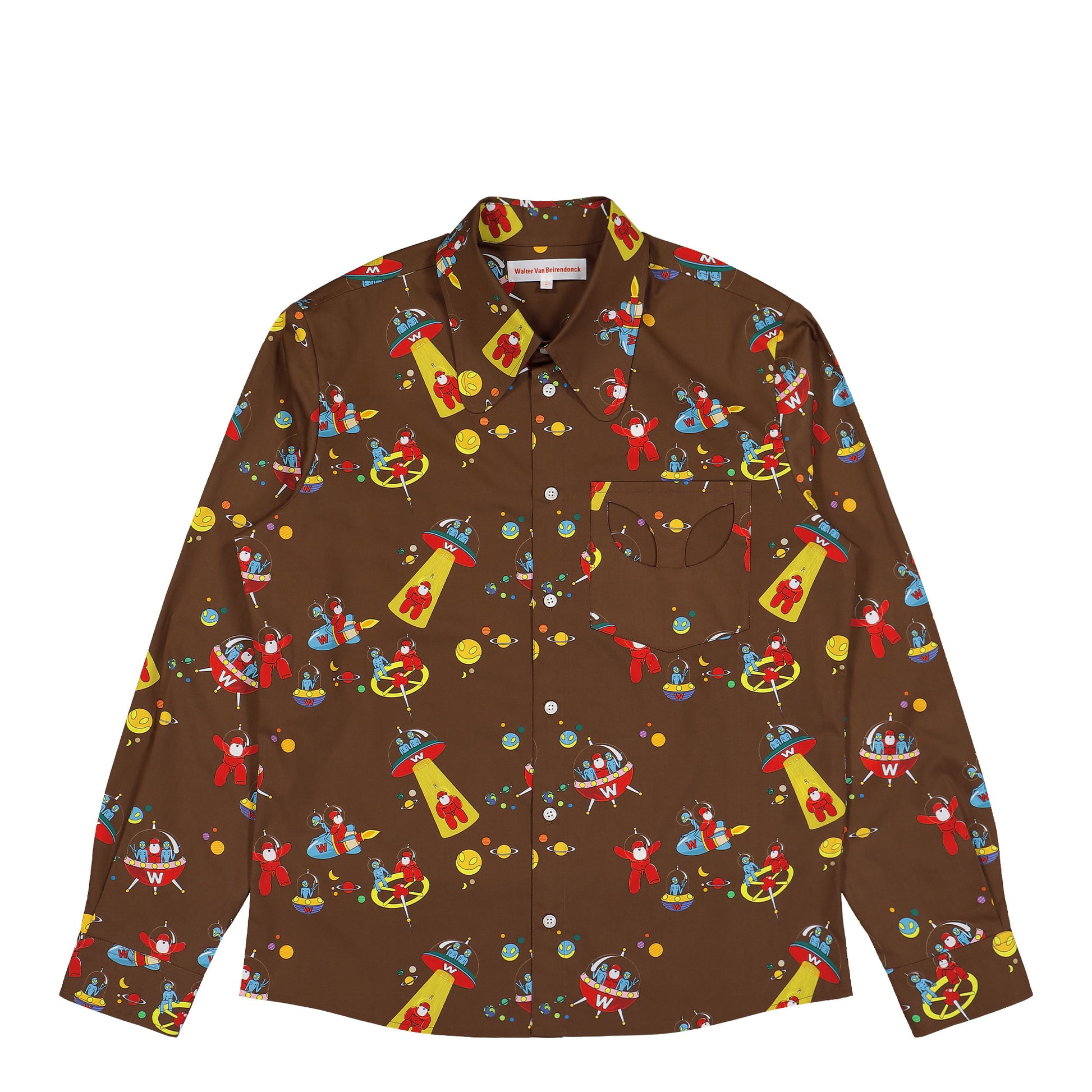 Walter Van Beirendonck Round Shirt CC23 Friar Brown Shirts 6005 Detail View 1 | GATE