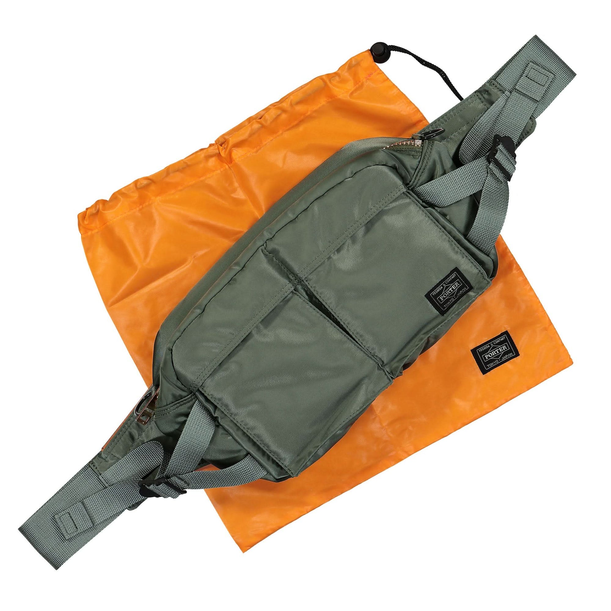 Porter-Yoshida & Co. Tanker Waist Bag Green Detail view 6 | Gate
