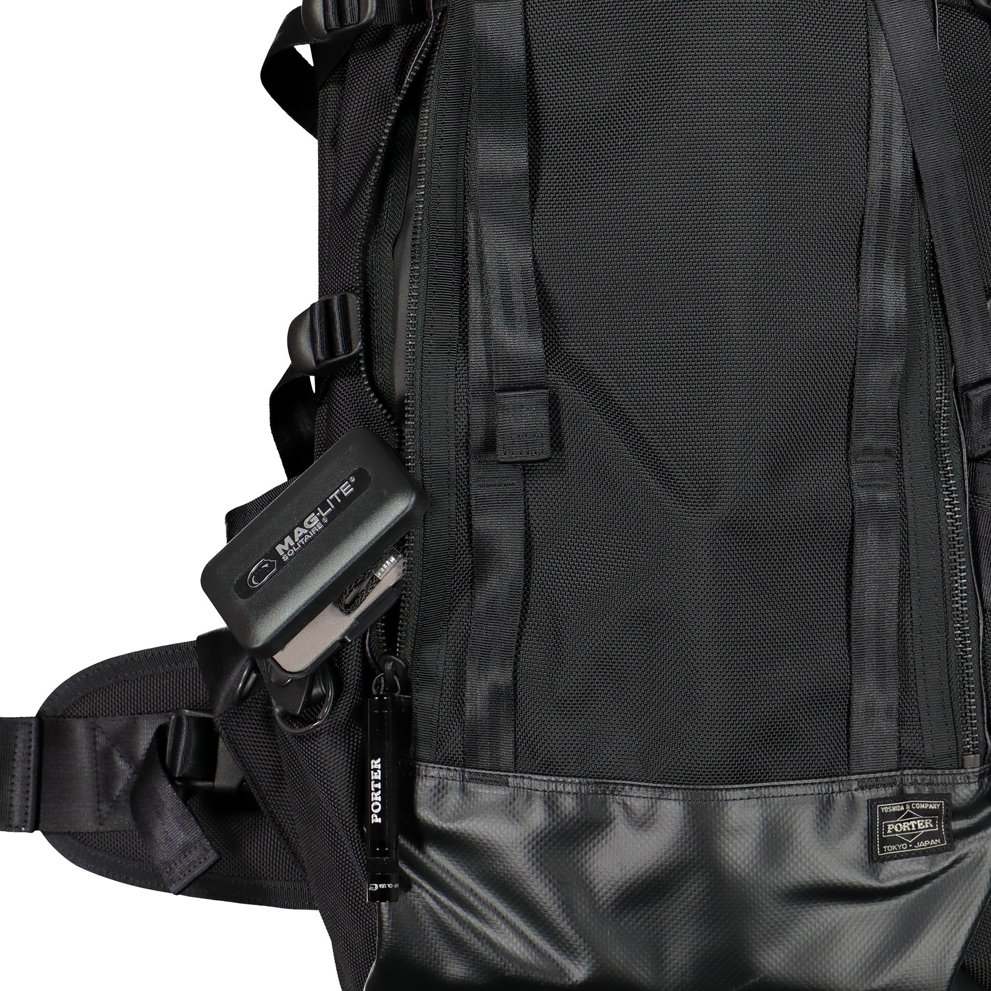 Porter-Yoshida & Co. Heat Ruck Sack Black Backpacks 703-06301-10 Detail View 6 | GATE