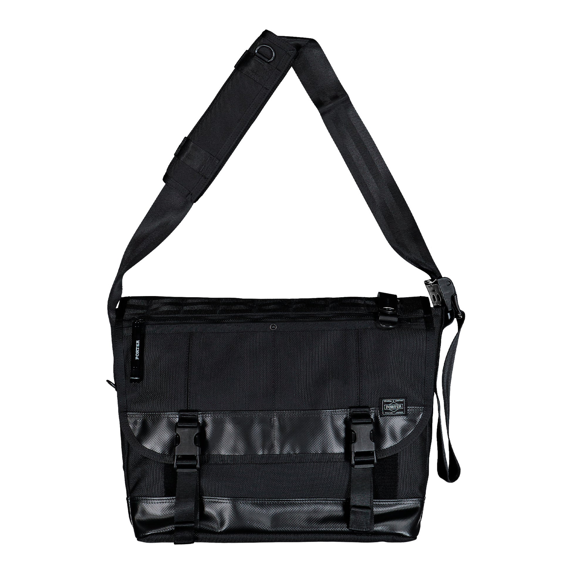 Porter-Yoshida & Co. Heat Messenger Bag (L) Black Briefcases & Messenger Bags 703-07967-10 Detail View 1 | GATE