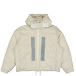 Stone Island Marina Rubber Wax Poplin Down Puffer Jacket Beige Detail view 1 | Gate