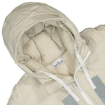 Stone Island Marina Rubber Wax Poplin Down Puffer Jacket Beige Detail view 3 | Gate