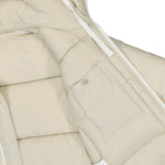 Stone Island Marina Rubber Wax Poplin Down Puffer Jacket Beige Detail view 5 | Gate