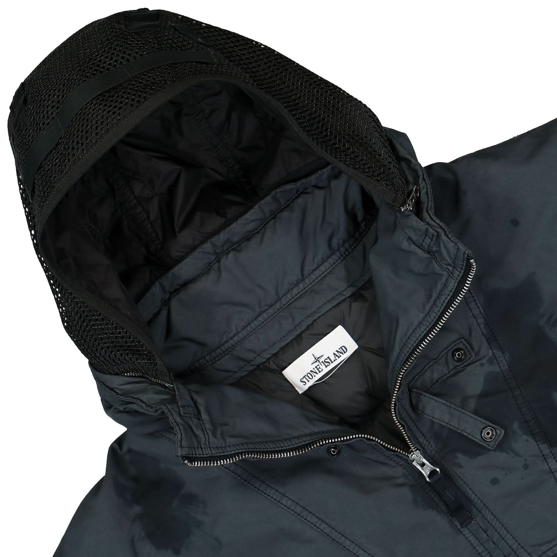Stone Island Hand Colouring On David-TC Down Jacket Grey Detail view 3 | Gate