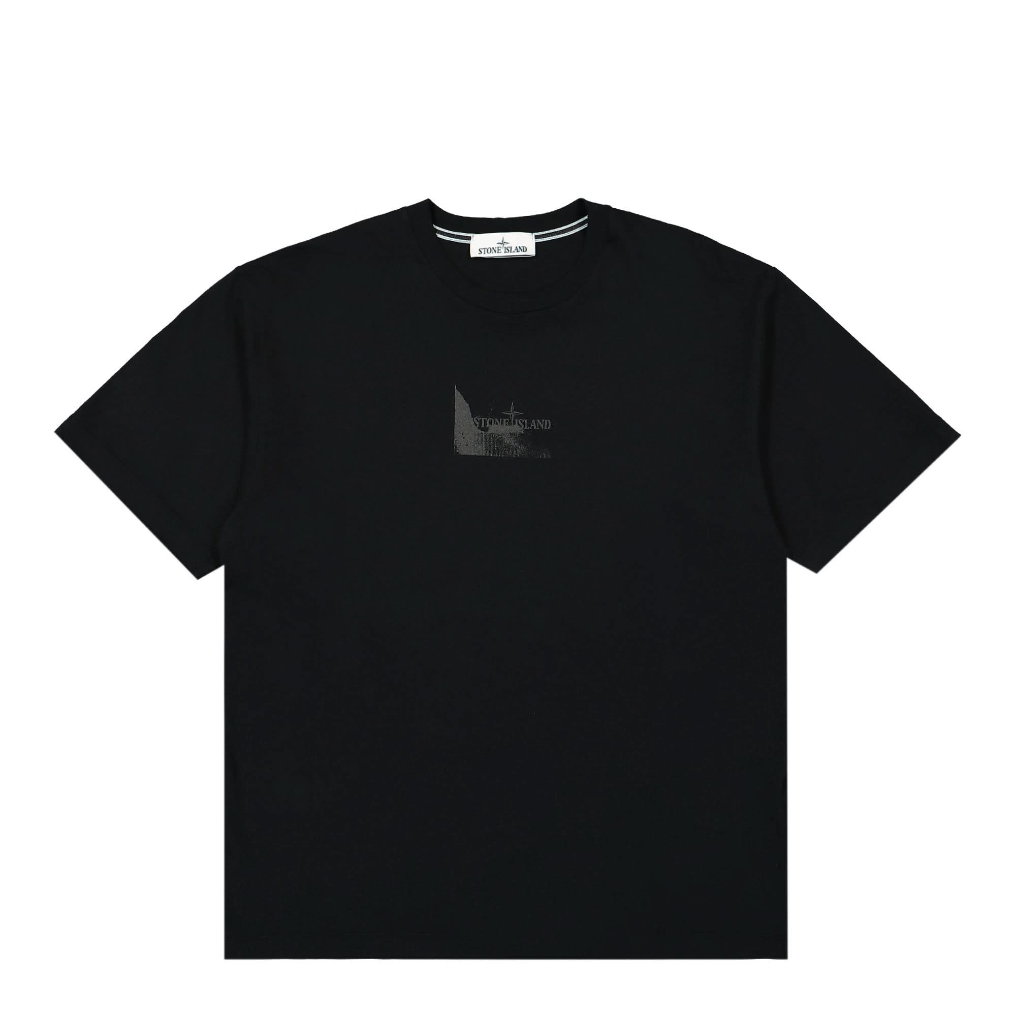 Stone island black t on sale shirt